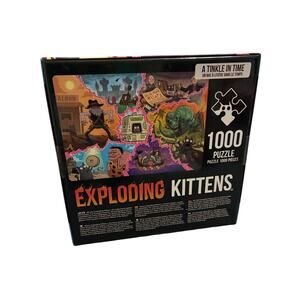 Exploding Kittens “A Tinkle in Time” 1000-Piece Puzzle Complete Adult Humor Game